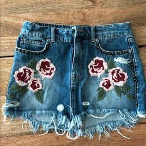 Free people jean skirt